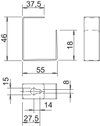 Esquadro separador para ducto antifogo BSK Aço galvanizado pelo método Sendzimir zinco