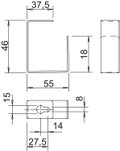 Esquadro separador para ducto antifogo BSK Aço galvanizado pelo método Sendzimir zinco