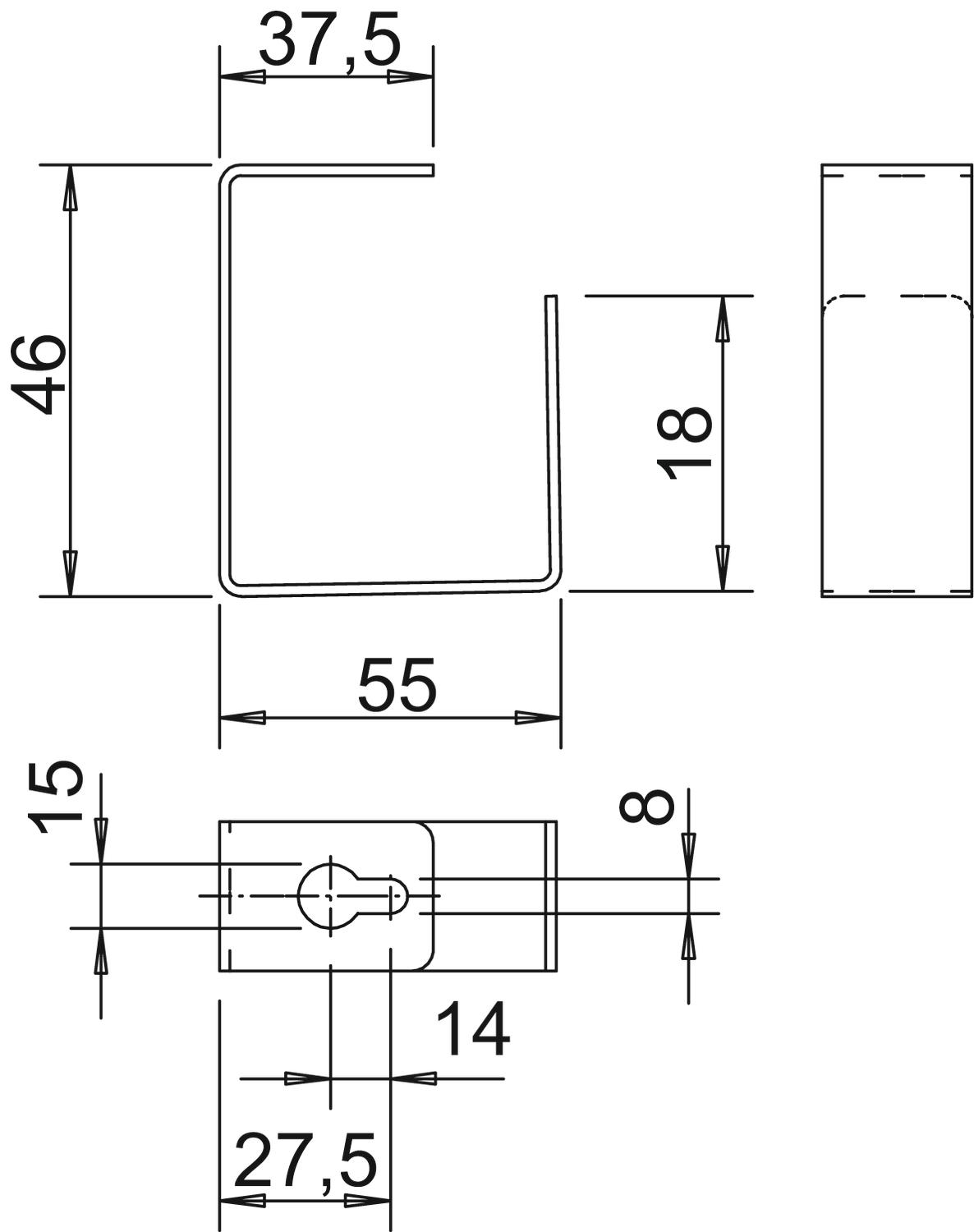 Esquadro separador para ducto antifogo BSK Aço galvanizado pelo método Sendzimir zinco – Imagem 2 de 4