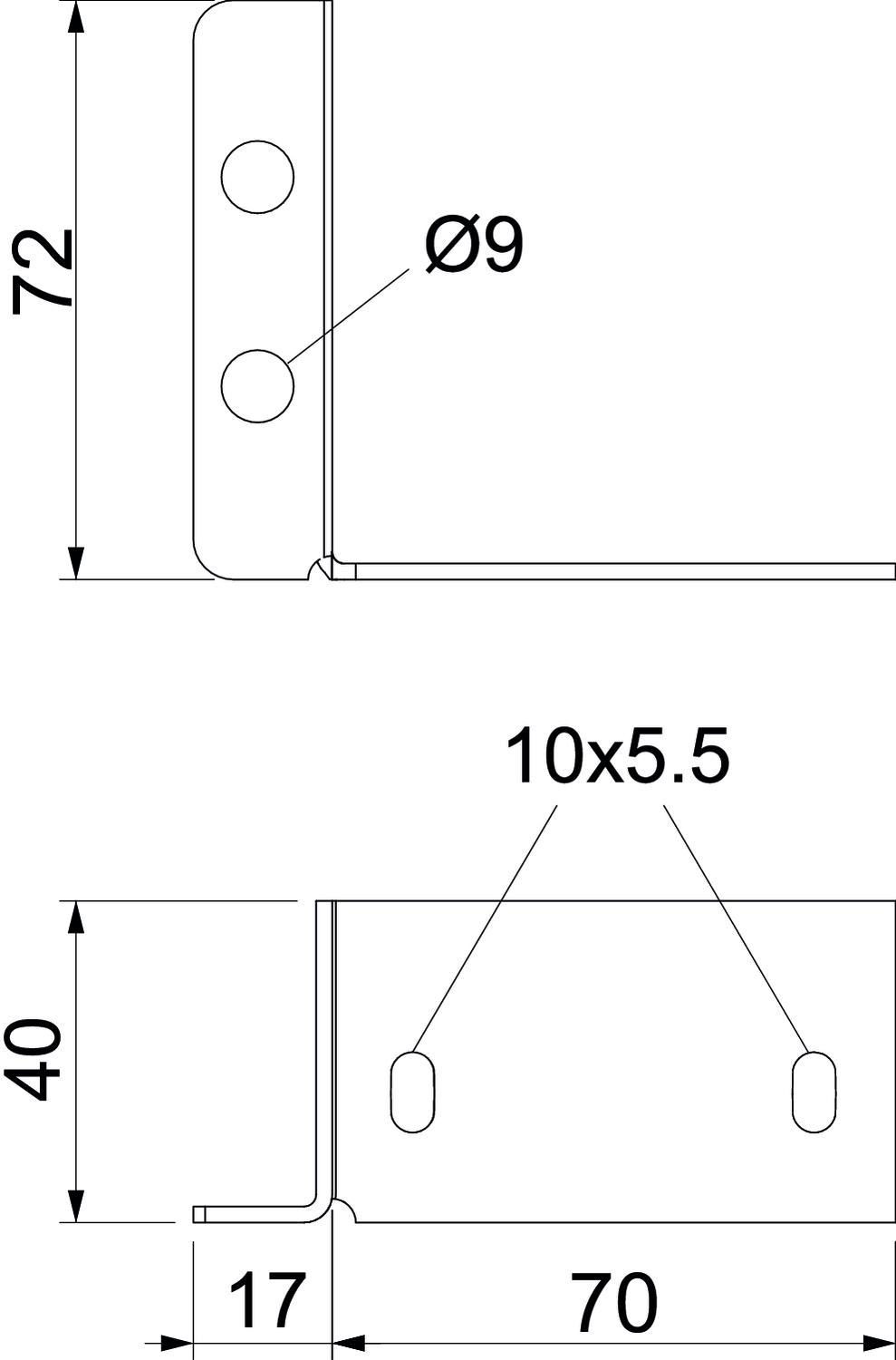 Connection set for PLCS D060810/PLCS D090810 70x72x40 Aço galvanizado pelo método Sendzimir zinco – Imagem 2 de 4