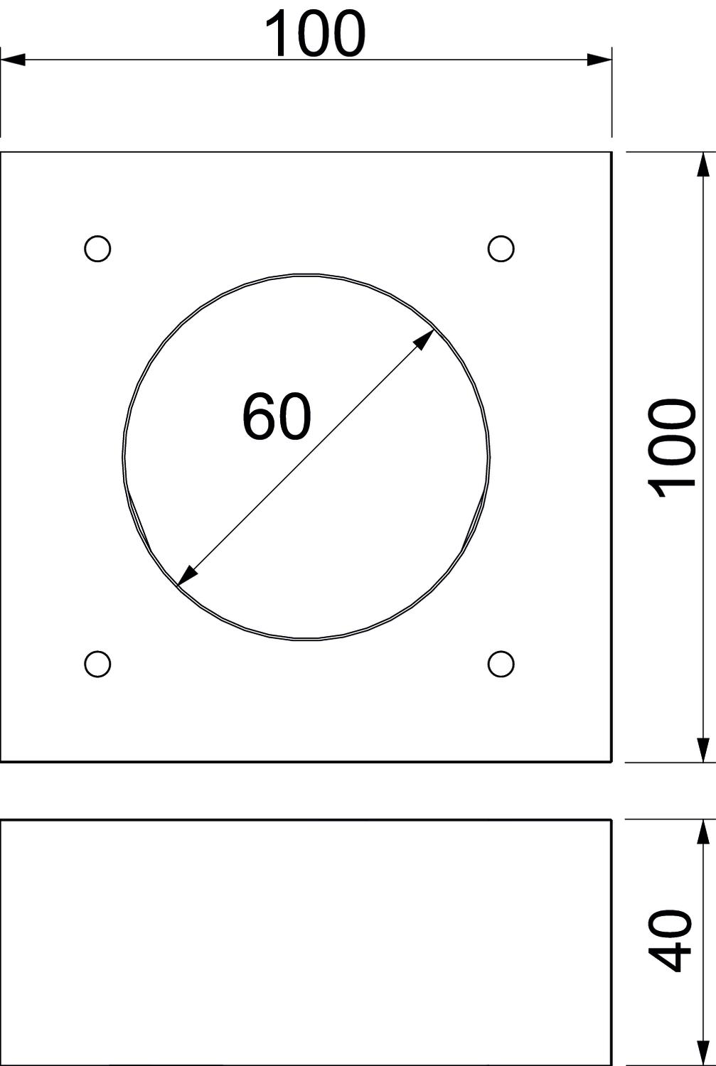 Doubler for PYROLINE Con 100x100x40 Betão leve de fibra de vidro cinzento – Imagem 2 de 4