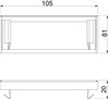 Topo com tecido antifogo 105x20x81 Aço galvanizado pelo método Sendzimir zinco