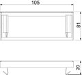 Topo com tecido antifogo 105x20x81 Aço galvanizado pelo método Sendzimir zinco