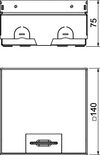 Floor socket unequipped, Hammer blow 140x140x75
