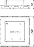 Underfloor box for GES4 308x308x92 Aço galvanizado pelo método Sendzimir
