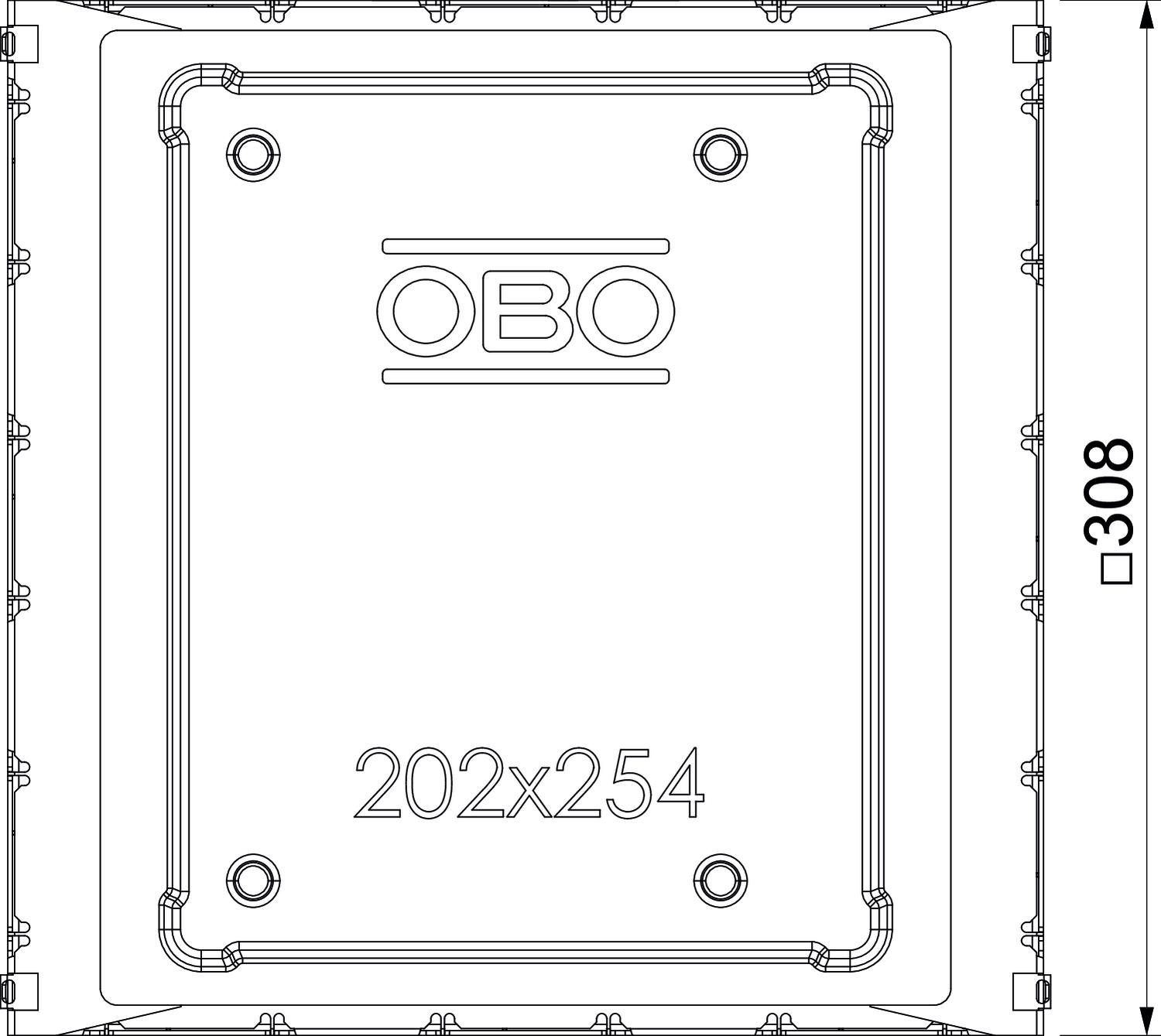 Underfloor box for GES6 308x308x92 Aço galvanizado pelo método Sendzimir – Imagem 2 de 2