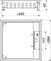 Service outlet for universal mounting 264x264x67 Poliamida bege acinzentado RAL 1019