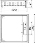Service outlet for universal mounting 264x264x67 Poliamida bege acinzentado RAL 1019
