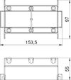 Suporte de aparelhos para T4L 153,5x97x55 Poliamida preto grafite RAL 9011
