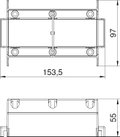 Suporte de aparelhos para T4L 153,5x97x55 Poliamida preto grafite RAL 9011