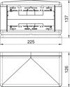 Telitank 225x125x125 Poliamida cinzento claro RAL 7035