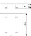 Espelho cego para T4L/T8NL Poliamida cinzento claro RAL 7035