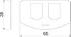 Mounting plate for GES R2 for 2x Typ B Aço inoxidável, livre de ferrugem A2 1.4301