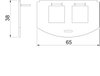 Mounting plate for GES R2 for 2x Typ F Aço inoxidável, livre de ferrugem A2 1.4301