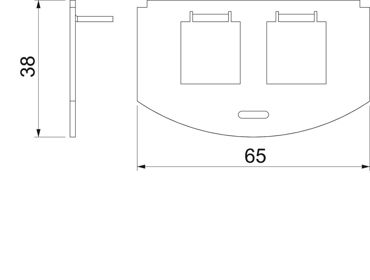 Mounting plate for GES R2 for 2x Typ F Aço inoxidável, livre de ferrugem A2 1.4301 – Imagem 2 de 2