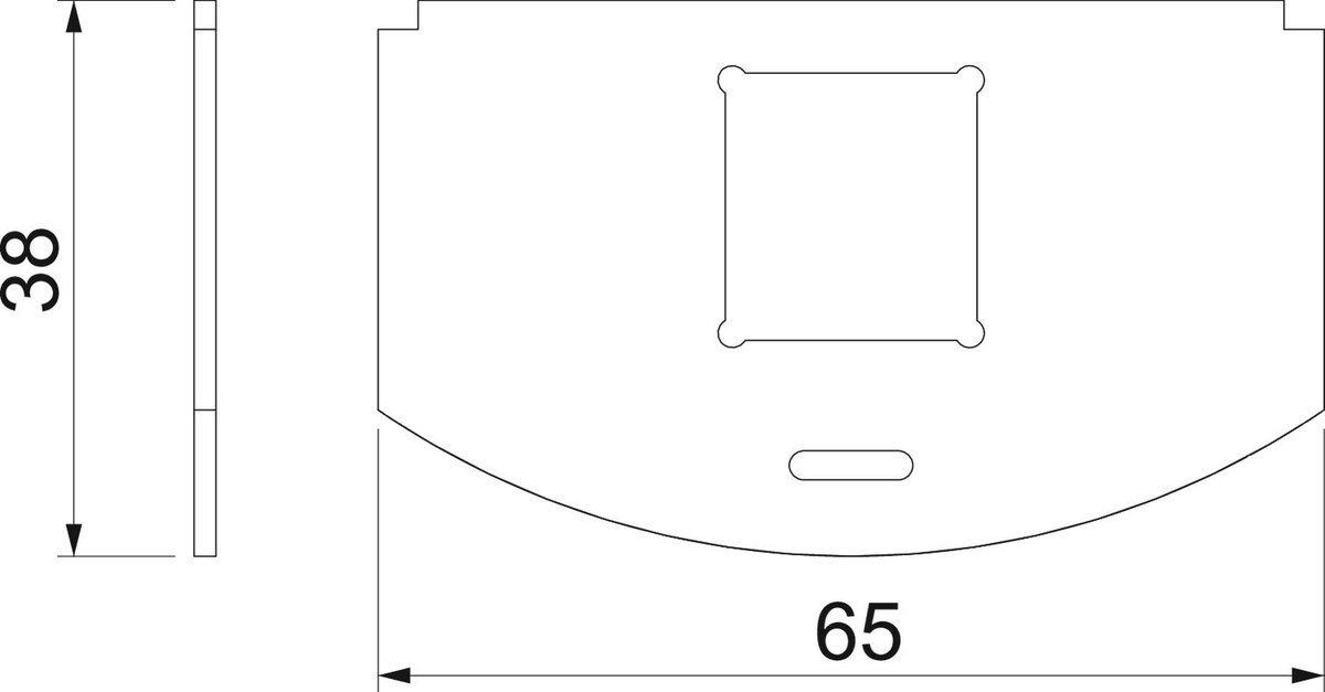 Mounting plate for GES R2 for 1x Typ LE Aço inoxidável, livre de ferrugem A2 1.4301 – Imagem 2 de 2