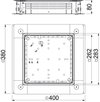 Caixa de pavimento para altura pavimento 80-160mm 400x380x80 Aço galvanizado pelo método Sendzimir