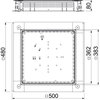Caixa de pavimento para altura pavimento 80-160mm 500x480x80 Aço galvanizado pelo método Sendzimir