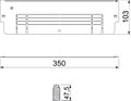 Chapas de elevação lateral para UZD 250-4 350x103x46 Aço galvanizado pelo método Sendzimir