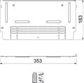Chapas de elevação lateral para UZD 250-4 353x183x46 Aço galvanizado pelo método Sendzimir