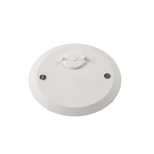 Takdoslock utan lampkrok. Ytterdiameter 100mm. Skruvfastsättning cc70mm. Vit.