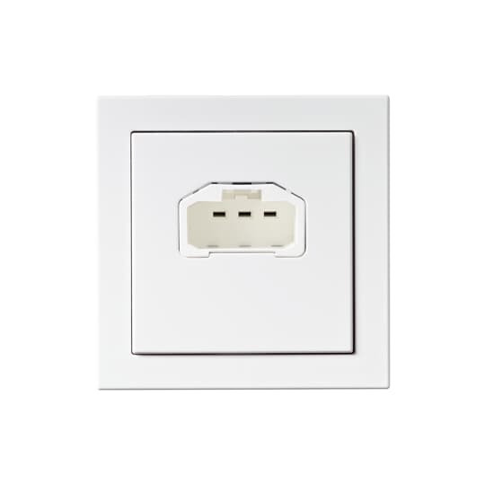 Lamputtag jordat DCL vägguttag, 85x85mm, Impressivo vit