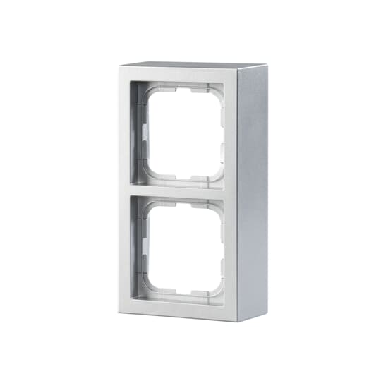 Förhöjningsram, Impressivo, 2-fack, 85mm, dj40mm, aluminium