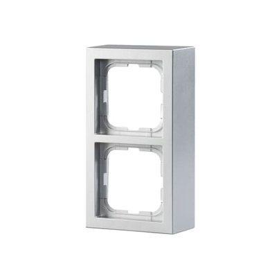 Förhöjningsram, Impressivo, 2-fack, 85mm, dj40mm, aluminium