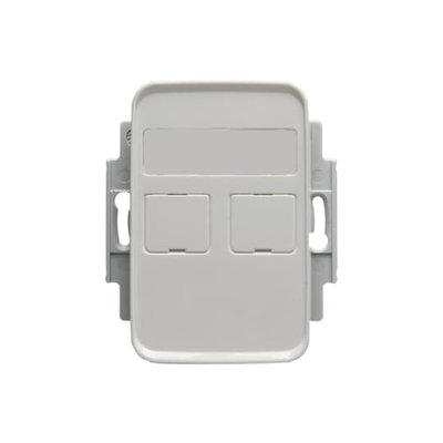 RJ45 Fästram / centrumplatta för 2xRJ-45, AMP Jussi