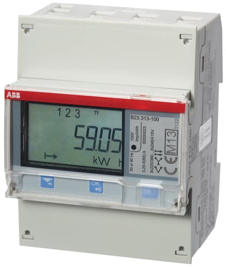 3-fas, direktmätare 65A 230/400VAC, MID, M-bus, 4Q-mätare – Bild 4 av 5