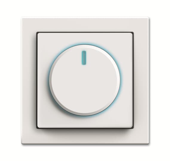 DALI-vriddimmer med funktionen "Tunable white". Inbyggd strömförsörjning. Semikomplett med centrumdelar, ratt. Komplettera med ram.