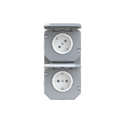 Vägguttag 2-vägs Garant