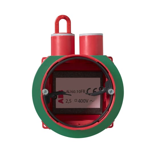 Apparatdosa brandklassad universal för EI30/EI60 brandklassade väggar, med steglöst justerbar ring för 12 - 40 mm skiva, 2 fasta stutsar 16/20mm. – Bild 5 av 6