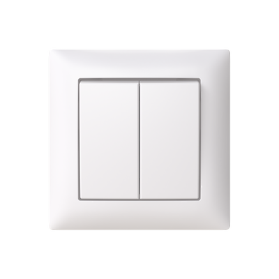 Kronströmställare SAGA, komplett. Biocirkulär plast används i ramen.