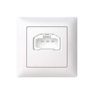 Lamputtag DCL SAGA belysningsuttag för vägg, 85x85 mm, vit