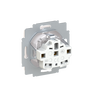 Vägguttag SAGA, 1-vägs, jordat med snabbanslutning. För infällt montage, utan ram.