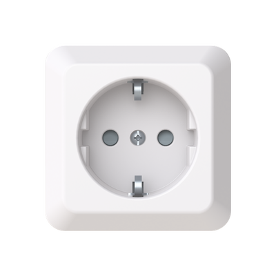 1-vägs vägguttag SAGA, utanpåliggande.