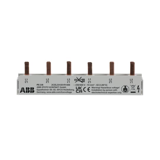 10 mm2, 6 mod., L1-L2-L3-L1-L2…