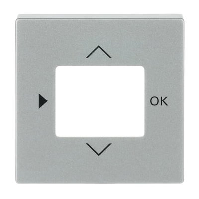 Centrumplatta, för Termostat, Kopplingsur, Timer, Impressivo aluminium