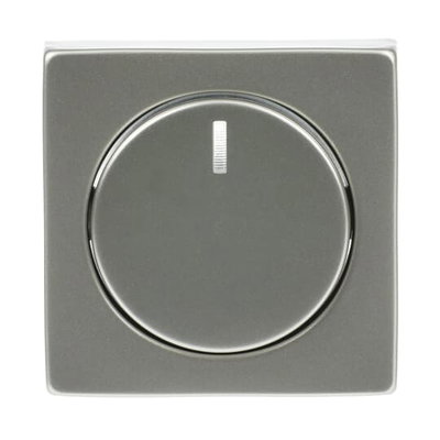 Centrumplatta, dimmer, vrid, Pure Ädelstål