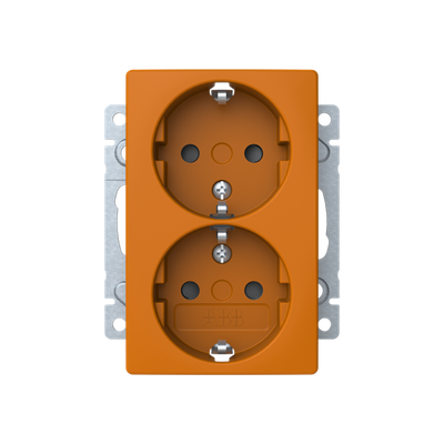 2-vägs uttagsinsats infälld. Orange