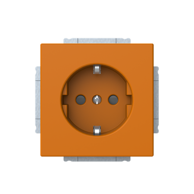 1-vägs Vägguttag infälld. Orange