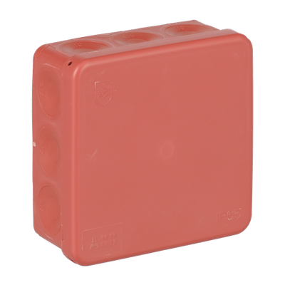 Kopplingsdosa IP65, utanpåliggande, 2,5mm², 500V, 86 x 86 mm, röd