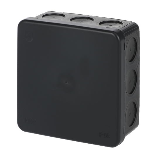 Kopplingsdosa IP65, utanpåliggande, 6,0 mm², 500V, 104 x 104mm, svart – Bild 6 av 7