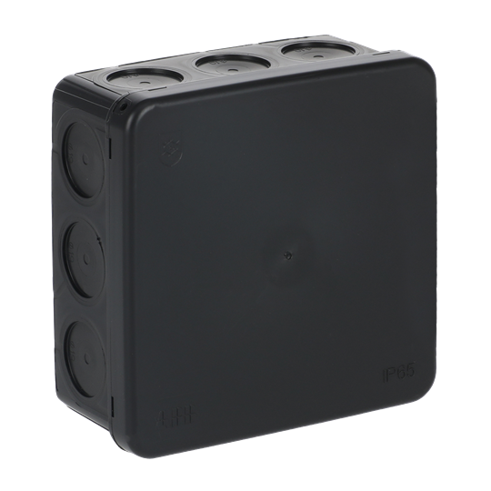 Kopplingsdosa IP65, utanpåliggande, 6,0 mm², 500V, 104 x 104mm, svart – Bild 4 av 7