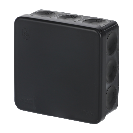 Kopplingsdosa IP65, utanpåliggande, 2,5mm², 500V, 86 x 86 mm, svart – Bild 5 av 6