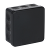 Kopplingsdosa IP65, utanpåliggande, 2,5mm², 500V, 86 x 86 mm, svart