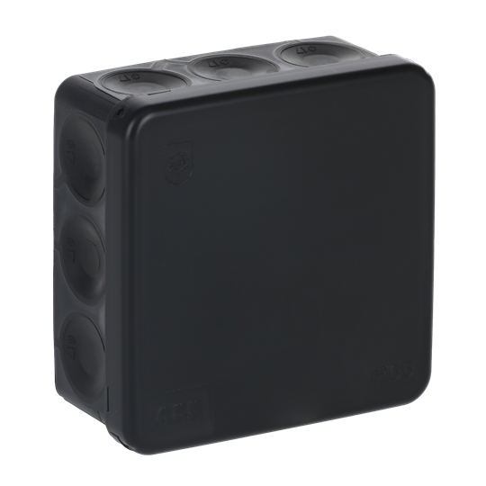 Kopplingsdosa IP65, utanpåliggande, 2,5mm², 500V, 86 x 86 mm, svart – Bild 3 av 6