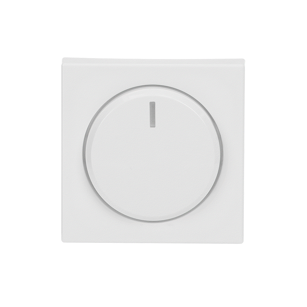Centrumplatta Dimmer Transparent lins, IP21 Med glimlampa, Vit Impressivo