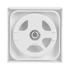 Centrumplatta Dimmer Transparent lins, IP21 Med glimlampa, Vit Impressivo